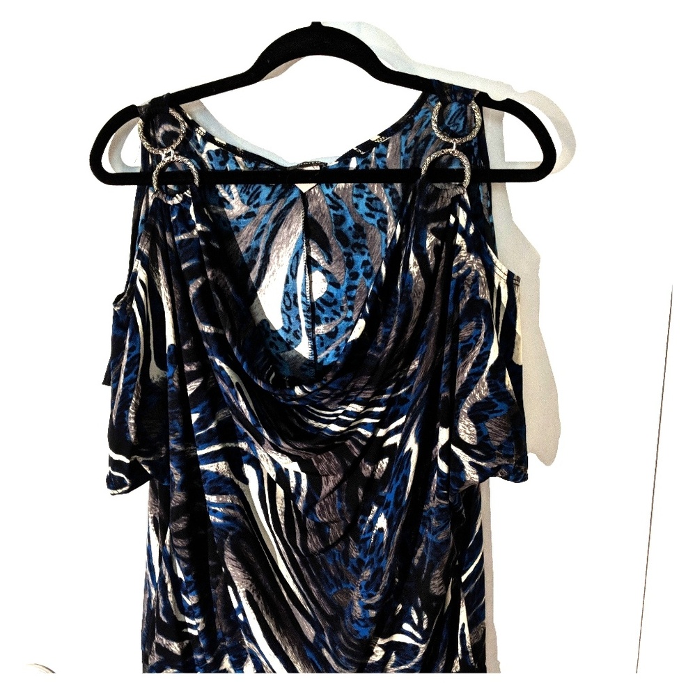Cold Shoulder cowl neck  blouse